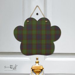 Scottish Cunningham Hunting Modern Clan Tartan Door Sign - Classic Scottish Plaid Tartan Plaid