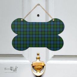 Scottish MacKay Modern Clan Tartan Door Sign - Classic Scottish Plaid Tartan Plaid