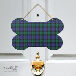 Scottish Blackwatch Modern Clan Tartan Door Sign - Classic Scottish Plaid Tartan Plaid