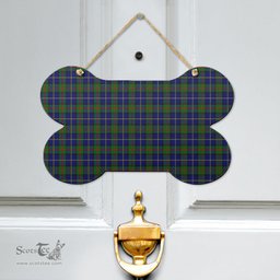 Scottish MacLeod of Harris Modern Clan Tartan Door Sign - Classic Scottish Plaid Tartan Plaid