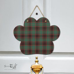 Scottish Buchan Ancient Clan Tartan Door Sign - Classic Scottish Plaid Tartan Plaid