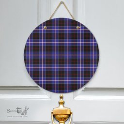 Scottish Dunlop Modern Clan Tartan Door Sign - Classic Scottish Plaid Tartan Plaid