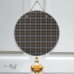 Scottish MacKay Weathered Clan Tartan Door Sign - Classic Scottish Plaid Tartan Plaid