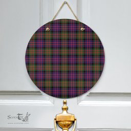 Scottish MacDonald Modern Clan Tartan Door Sign - Classic Scottish Plaid Tartan Plaid