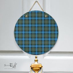Scottish Fergusson Ancient Clan Tartan Door Sign - Classic Scottish Plaid Tartan Plaid
