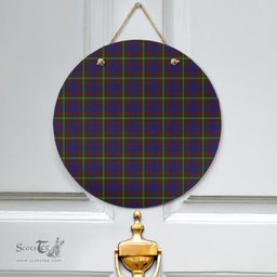 Scottish Durie Clan Tartan Door Sign - Classic Scottish Plaid Tartan Plaid