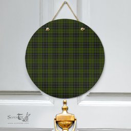 Scottish MacLean Hunting Clan Tartan Door Sign - Classic Scottish Plaid Tartan Plaid