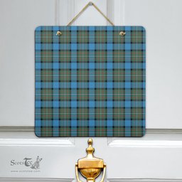 Scottish Fergusson Ancient Clan Tartan Door Sign - Classic Scottish Plaid Tartan Plaid