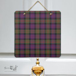 Scottish MacDonald Modern Clan Tartan Door Sign - Classic Scottish Plaid Tartan Plaid