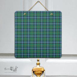 Scottish Urquhart Ancient Clan Tartan Door Sign - Classic Scottish Plaid Tartan Plaid