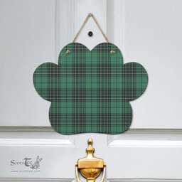 Scottish MacLean Hunting Ancient Clan Tartan Door Sign - Classic Scottish Plaid Tartan Plaid