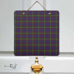 Scottish Durie Clan Tartan Door Sign - Classic Scottish Plaid Tartan Plaid