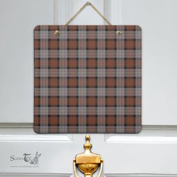 Scottish Cameron of Erracht Weathered Clan Tartan Door Sign - Classic Scottish Plaid Tartan Plaid