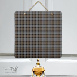 Scottish MacKay Weathered Clan Tartan Door Sign - Classic Scottish Plaid Tartan Plaid