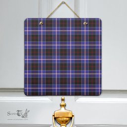 Scottish Dunlop Modern Clan Tartan Door Sign - Classic Scottish Plaid Tartan Plaid