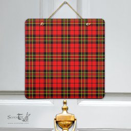 Scottish Brodie Modern Clan Tartan Door Sign - Classic Scottish Plaid Tartan Plaid