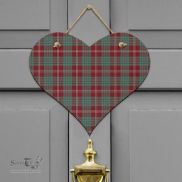 Scottish Crawford Modern Clan Tartan Door Sign - Classic Scottish Plaid Tartan Plaid
