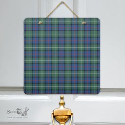 Scottish Davidson of Tulloch Clan Tartan Door Sign - Classic Scottish Plaid Tartan Plaid