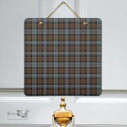 Scottish BlackWatch Weathered Clan Tartan Door Sign - Classic Scottish Plaid Tartan Plaid