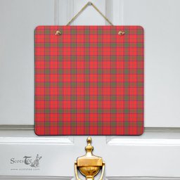Scottish Ross Modern Clan Tartan Door Sign - Classic Scottish Plaid Tartan Plaid
