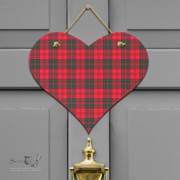 Scottish Drummond Modern Clan Tartan Door Sign - Classic Scottish Plaid Tartan Plaid