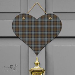 Scottish BlackWatch Weathered Clan Tartan Door Sign - Classic Scottish Plaid Tartan Plaid