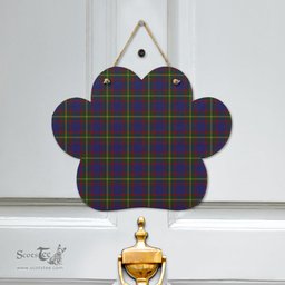 Scottish Durie Clan Tartan Door Sign - Classic Scottish Plaid Tartan Plaid