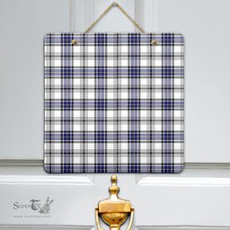 Scottish Hannay Modern Clan Tartan Door Sign - Classic Scottish Plaid Tartan Plaid