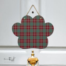 Scottish Crawford Modern Clan Tartan Door Sign - Classic Scottish Plaid Tartan Plaid