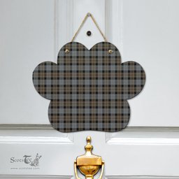 Scottish MacKay Weathered Clan Tartan Door Sign - Classic Scottish Plaid Tartan Plaid