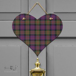 Scottish MacDonald Modern Clan Tartan Door Sign - Classic Scottish Plaid Tartan Plaid