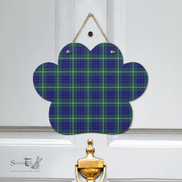 Scottish Hamilton Hunting Modern Clan Tartan Door Sign - Classic Scottish Plaid Tartan Plaid