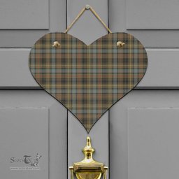 Scottish Stewart Hunting Weathered Clan Tartan Door Sign - Classic Scottish Plaid Tartan Plaid