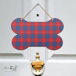 Scottish Galloway Red Clan Tartan Door Sign - Classic Scottish Plaid Tartan Plaid