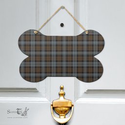 Scottish BlackWatch Weathered Clan Tartan Door Sign - Classic Scottish Plaid Tartan Plaid