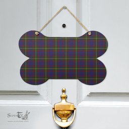 Scottish Durie Clan Tartan Door Sign - Classic Scottish Plaid Tartan Plaid