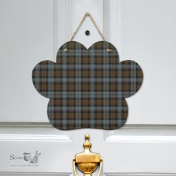 Scottish BlackWatch Weathered Clan Tartan Door Sign - Classic Scottish Plaid Tartan Plaid