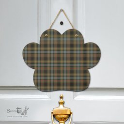 Scottish Stewart Hunting Weathered Clan Tartan Door Sign - Classic Scottish Plaid Tartan Plaid