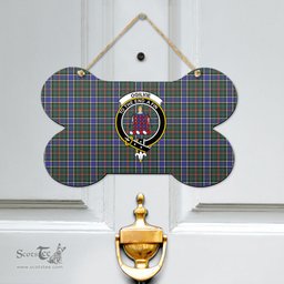 Scottish Ogilvie Hunting Modern Clan Tartan Door Sign - Crest Classic Scottish Plaid Tartan Plaid
