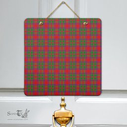 Scottish MacKintosh Modern Clan Tartan Door Sign - Classic Scottish Plaid Tartan Plaid
