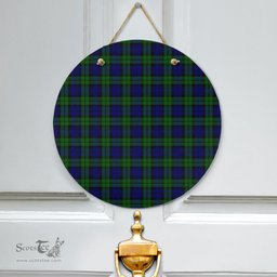 Scottish Campbell Modern Clan Tartan Door Sign - Classic Scottish Plaid Tartan Plaid
