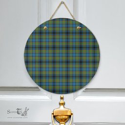 Scottish Gillies Ancient Clan Tartan Door Sign - Classic Scottish Plaid Tartan Plaid
