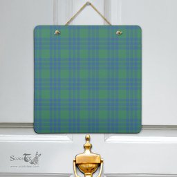 Scottish Montgomery Ancient Clan Tartan Door Sign - Classic Scottish Plaid Tartan Plaid