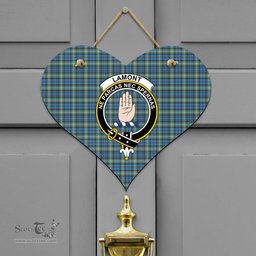 Scottish Lamont Ancient Clan Tartan Door Sign - Crest Classic Scottish Plaid Tartan Plaid