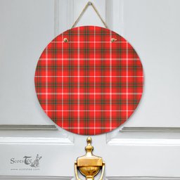 Scottish Duke of Rothesay Modern Clan Tartan Door Sign - Classic Scottish Plaid Tartan Plaid