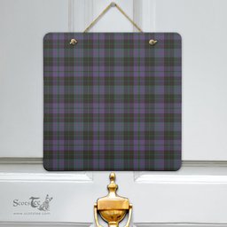 Scottish Clergy Green Clan Tartan Door Sign - Classic Scottish Plaid Tartan Plaid