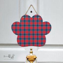 Scottish MacTavish Modern Clan Tartan Door Sign - Classic Scottish Plaid Tartan Plaid