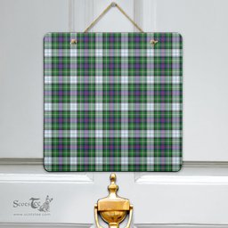 Scottish MacKenzie Dress Modern Clan Tartan Door Sign - Classic Scottish Plaid Tartan Plaid