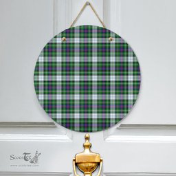Scottish MacKenzie Dress Modern Clan Tartan Door Sign - Classic Scottish Plaid Tartan Plaid