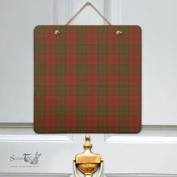 Scottish Drummond Clan Clan Tartan Door Sign - Classic Scottish Plaid Tartan Plaid